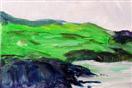 'Emerald Isle', by Karla Nolan, miniature, palette knife, brush, oil painting, linen panel